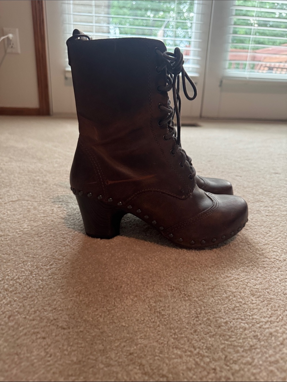 Dansko Women's Dark Brown Lace-Up Platform Boots - Picture 2 of 11